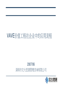 VAVE价值活动在企业开展全案