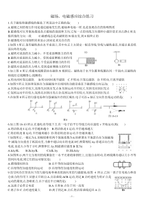 磁场、电磁感应综合练习题