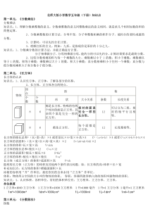 北师大版小学数学五年级下册知识点归纳