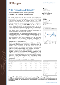 中国财险(2328HK)三季度经营点评_JPMorgan