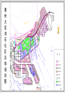 惠州大亚湾石化区总体规划图.挂图