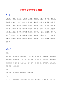 部编版二年级语文下册常用ABB.ABAB.ABCC.AABC.AABB.ABAC词语整理