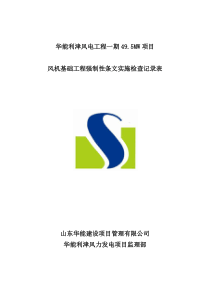 4-华能利津风电项目一期风机基础工程强制性条文实施检查记录表