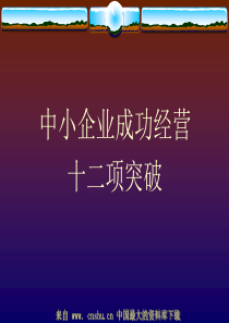 中小企业成功经营十二项突破(ppt 68)(1)