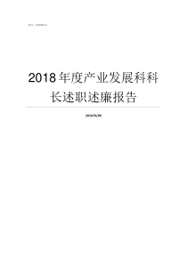 2018年度产业发展科科长述职述廉报告2018年互联网发展现状