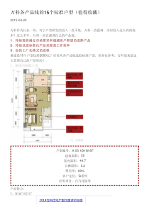 万科各产品线的15个标准户型(值得收藏)万科标准牛逼户型图!