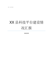 XX县科技平台建设情况汇报不情什么什么