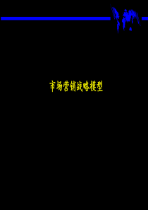 市场营销战略全套分析模型