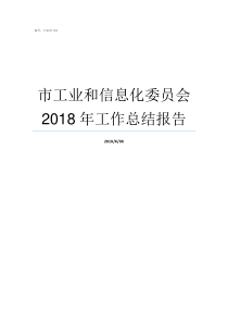 市工业和信息化委员会2018年工作总结报告