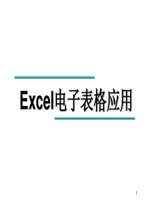 Excel电子表格应用