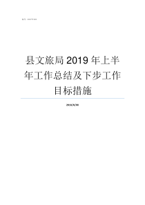 县文旅局2019年上半年工作总结及下步工作目标措施台儿庄区文旅局局长2019