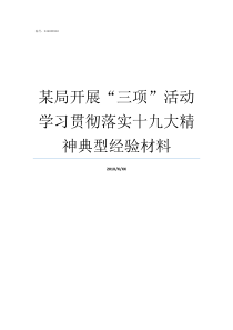 某局开展三项活动学习贯彻落实十九大精神典型经验材料三项活动