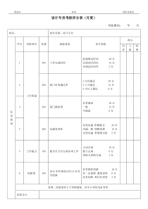 【设计专员】绩效考核评分表