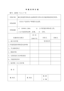 质量管理体系内部审核全套资料