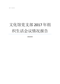 文化馆党支部2017年组织生活会议情况报告专题组织生活情况报告