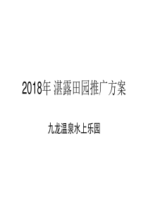 2018水上乐园推广方案