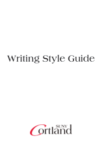 Writing Style Guide