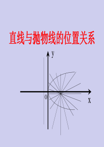 中职数学5---圆锥曲线直线与抛物线的位置关系3.3--抛物线与直线的相交问题