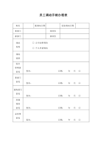 44员工调动手续办理表及移交手续清单