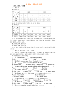 初一英语--代词讲解与练习