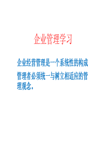 企业经营管理学习（PPT47页)