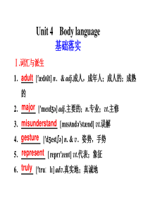 【人教课标版】2012(步步高)高考英语一轮复习 必修4课件 Unit 4 Body languag