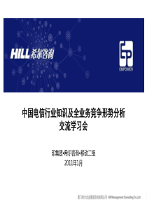 中国电信行业知识及竞争态势交流