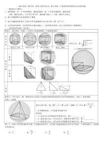 难点突破：立体图形的外接球与内切球问题