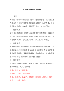 门诊突发事件应急预案