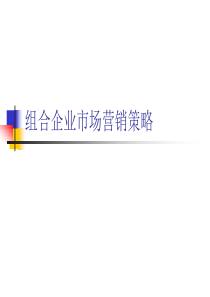 经典实用有价值企业管理培训课件：组合企业市场营销策略