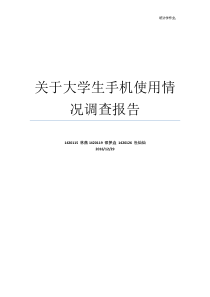 55大学生手机使用情况调查报告