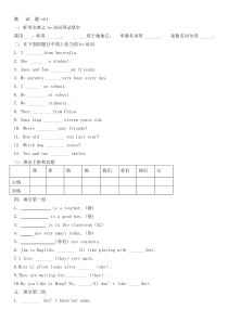 小学英语语法--测试题及答案