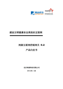 网康互联网控制网关ICG技术白皮书