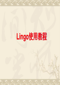 LINGO教程上课精简版