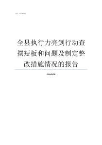 全县执行力亮剑行动查摆短板和问题及制定整改措施情况的报告亮剑精神与执行力