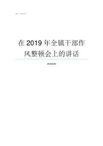 在2019年全镇干部作风整顿会上的讲话2019年小考成绩公布