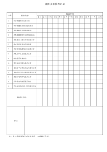 消防水泵检查表