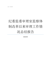 纪委监委审理室监察体制改革以来审理工作情况总结报告纪检委审查和审理时间