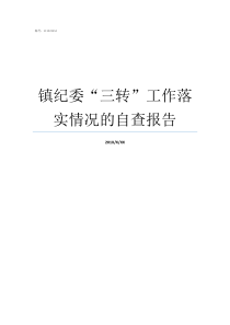 镇纪委三转工作落实情况的自查报告改革落实情况自查报告