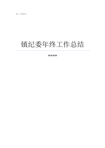 镇纪委年终工作总结乡镇纪检干部个人工作总结