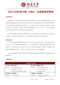 北京大学经营方略总裁高级研修班0915