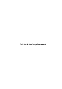 build a javascript framework