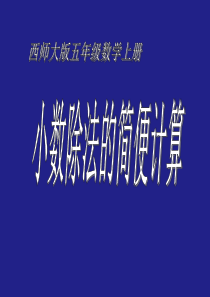 小学五年级数学上册小数除法的简便计算PPT课件