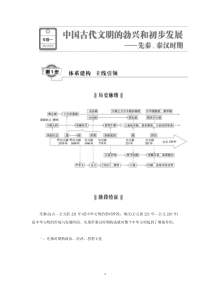 【优化方案】2016届高三历史通史版大一轮复习教学讲义：专题一-第1课时-中国古代文明的勃兴――先秦