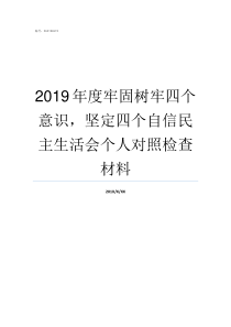 2019年度牢固树牢四个意识坚定四个自信民主生活会个人对照检查材料2019年做牢规定