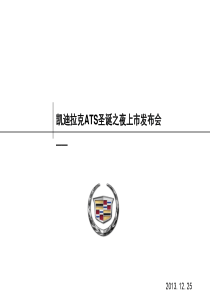 凯迪拉克圣诞上市会方案