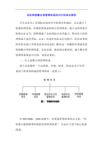 试论构筑整合型管理体系的可行性和必要性(DOC15)(1)