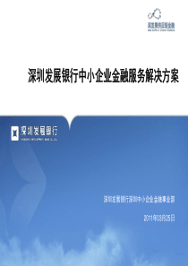 深圳发展银行中小企业金融服务解决方案