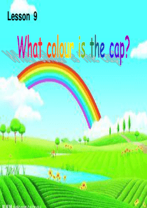 2016科普版英语三上Lesson 9《What colour is the cap》ppt课件1