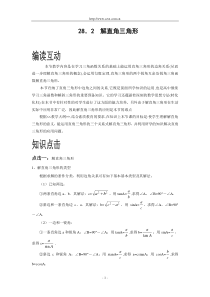 28.2 解直角三角形同步学案(含答案)